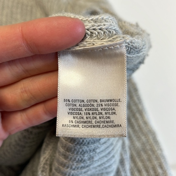 Moth turtleneck tie front grey sweater - Picture 4 of 5